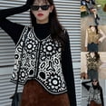 thumbnail image 4 of JUNTEX Women Vintage Hollow Out Crochet Crop Vest Embroidery Floral Sleeveless Jacket, 4 of 19