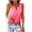 Pink, variant on Women's V Neck Sleeveless Tank Tops Heart Print Casual Tops for Summer Daily Wear