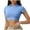 Blue-05, variant on perfectbot Womens Shirts Dressy Casual Summer Collared Short Sleeve Slim Blouses Cropped Top Fashion Outfits S-XL