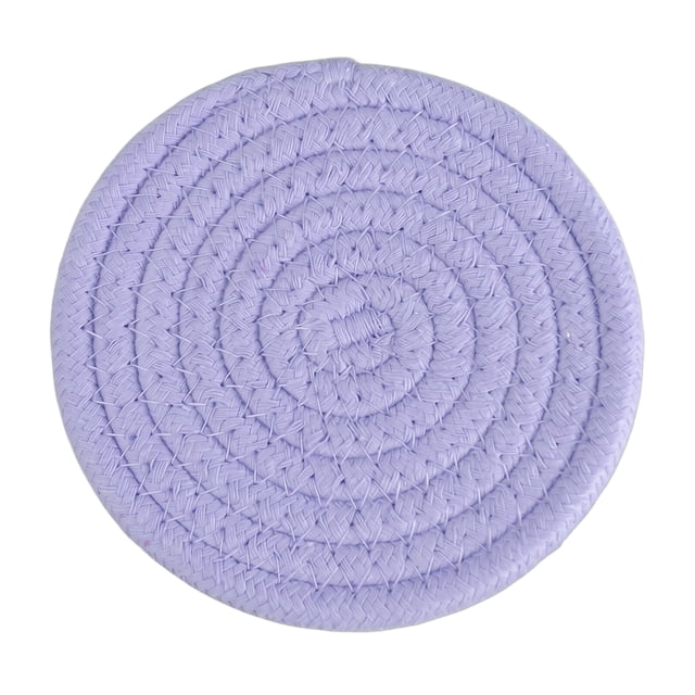 Multicolor Braided Cotton Coasters, Drink Coasters , Minimalist Cotton Woven Coaster Set,Absorbent Coaster Protection Protection for Various Cups, Ideal for Coffee Tables and Home Decor Tabletop, G