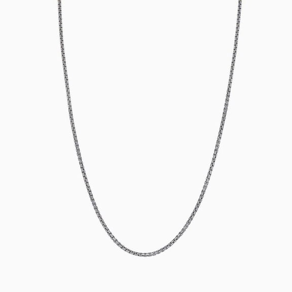 Sterling Silver Made in Italy 14K 2mm Box  chain necklace /  Curb Chain Necklace / Fashion Jewelry / Gift for Him / Chain Necklace