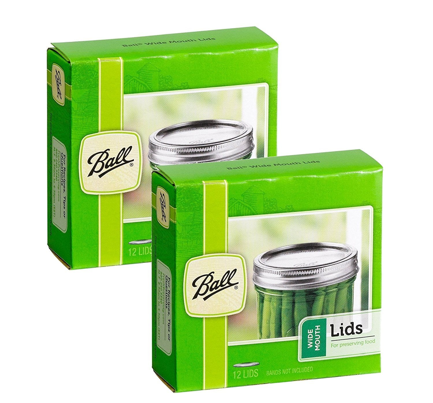 48 Total Lids 4 Packs of 12 Lids BALL WIDE Mouth Canning Lids Sure Tight New
