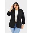 thumbnail image 1 of Blazer manga 3/4 Roman Fashion /Tallas Extras, 12255 (Negro) negro 36, 1 of 7