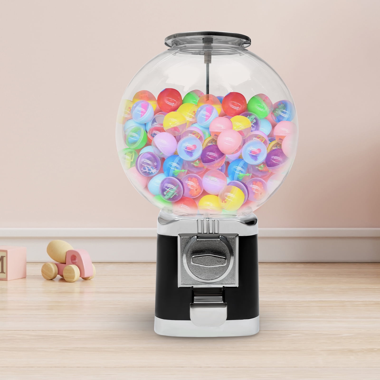 Vending Machine,Candy Gumball Machine,Candy Vending Machine w/Locks,1.26'' Ball Bulk Candy Dispenser Machine for Game Stores & Retail Stores (Black)