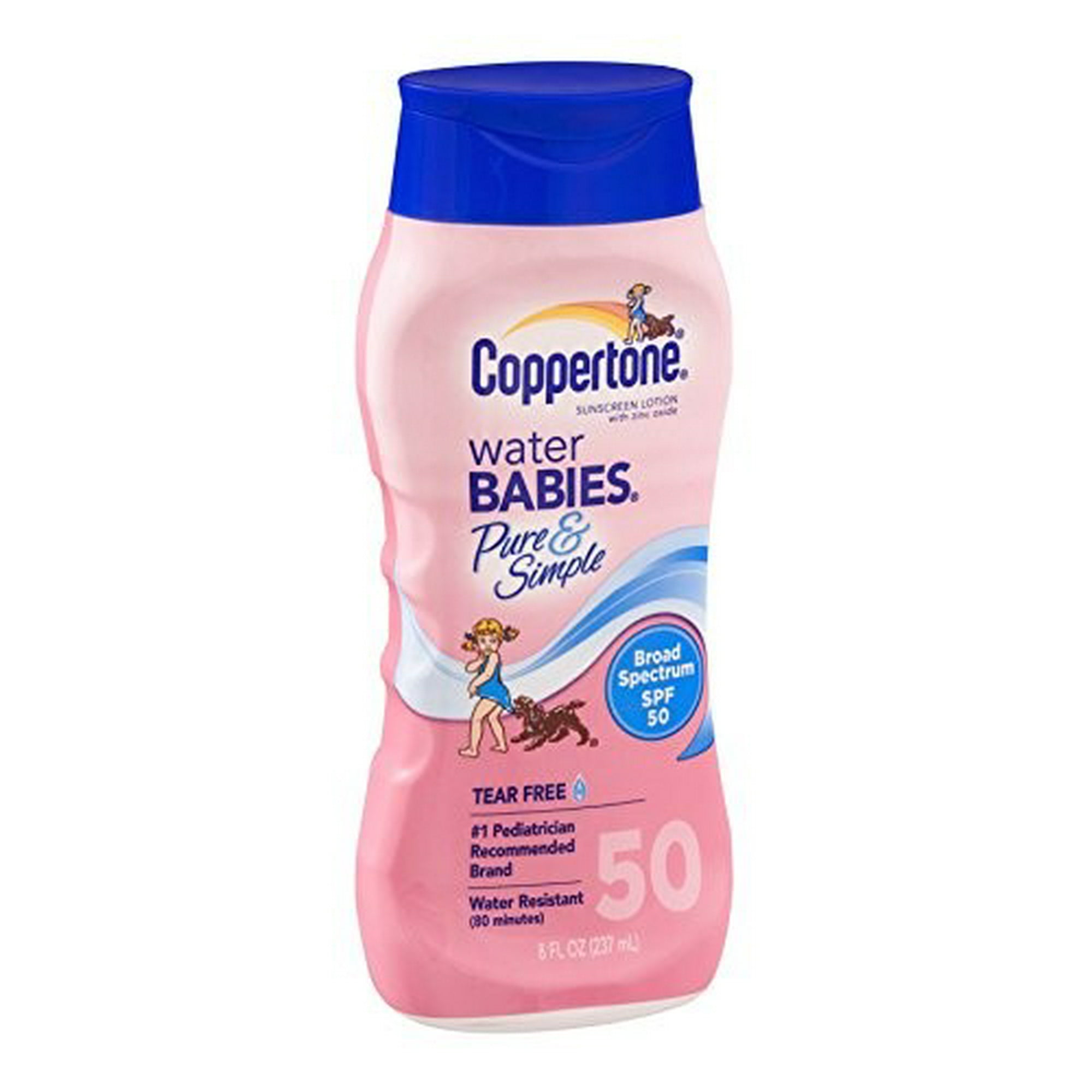 Coppertone Water Babies Pure & Simple Sunscreen SPF 50, 8 Fl Oz