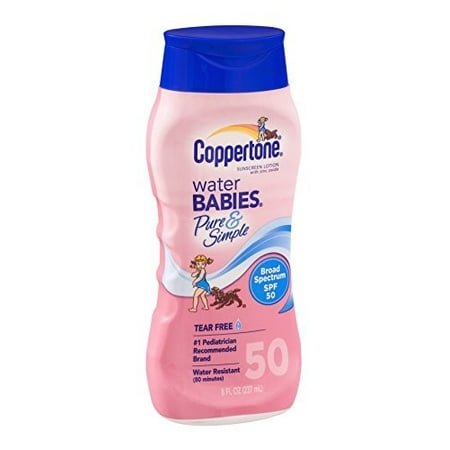 Coppertone Water Babies Pure &amp; Simple crème solaire SPF 50, 8 Oz Fl