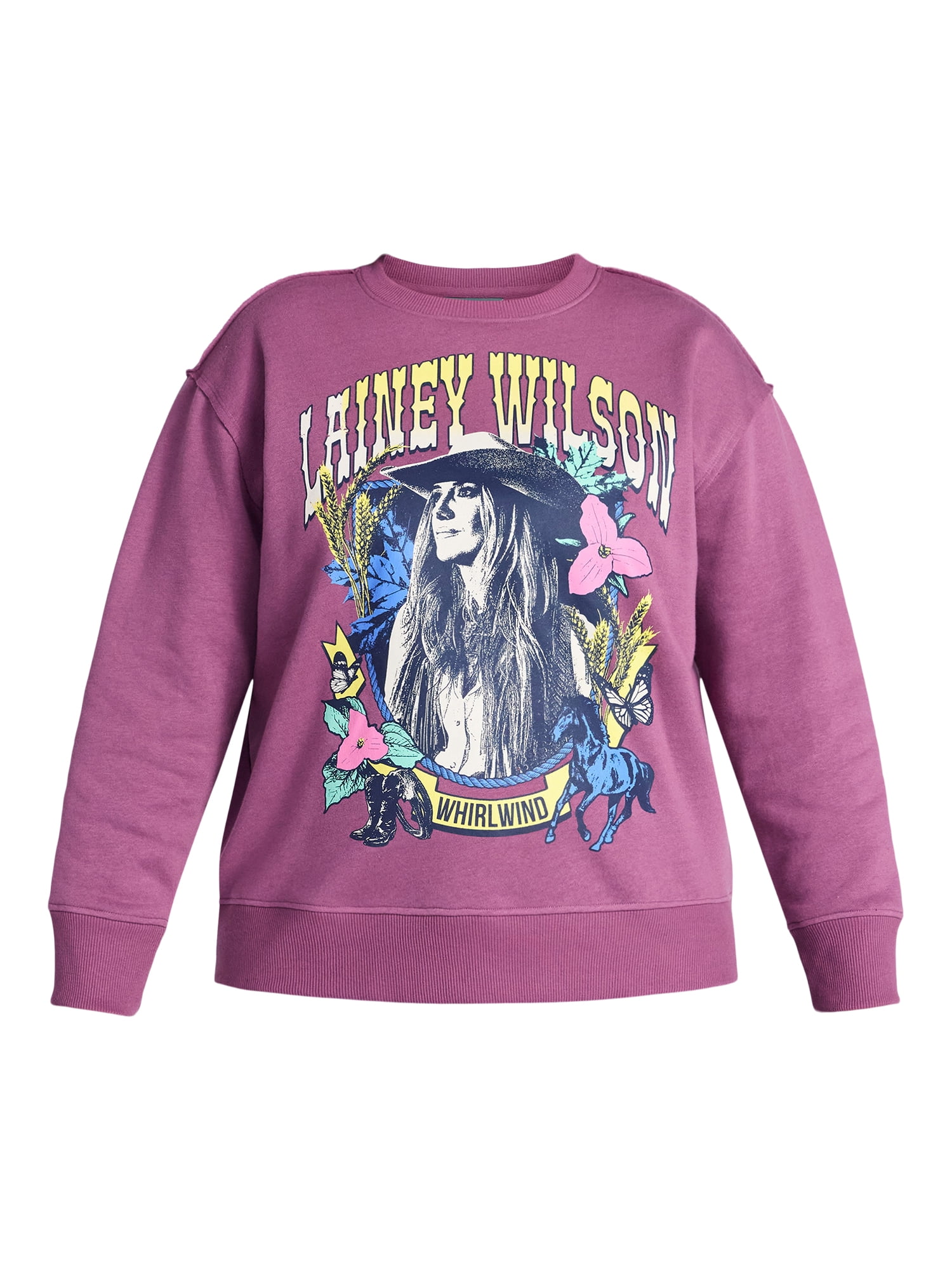Terra & Sky Women's Plus Size Lainey Wilson Graphic Sweatshirt, Sizes 0X-5X