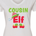 thumbnail image 4 of Inktastic Christmas Cousin Elf Women's V-Neck T-Shirt, 4 of 5