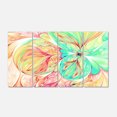 thumbnail image 2 of Red Green Paper Flower - Floral Art Canvas Print, 2 of 3