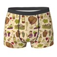 thumbnail image 6 of Men's Boxer Briefs, Rustic Wine Print Soft Comfy Mens Underwear Boxer Briefs Breathable With Widen Waist, 6 of 7