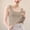 Khaki, variant on Womens Tank Tops Solid Color Seamless Lightweight Ice Silk Sleeveless Slightly Deep Round Neck Daily Casual Base Tops