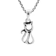 thumbnail image 5 of Adorable Feline Sterling Silver Cat Outline Pendant Necklace, 5 of 6