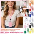 thumbnail image 2 of ID Badge Holder with Lanyard Retractable Badge Reel Neck Lanyard ID Card Holder Clear Badge Sleeve Name Tag Holder with Belt Clip for Work Office, 2 of 9