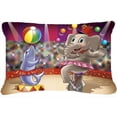 thumbnail image 1 of Carolines Treasures APH3816PW1216 Circus Elephand & Dolphin Fabric Decorative Pillow, 1 of 3