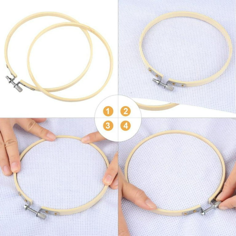 Mini Wood Embroidery Hoop Frame Adjustable Cross Stitch Sewing Tools Large  Embroidery Hoop for Ring Hoop Accessories 40CM