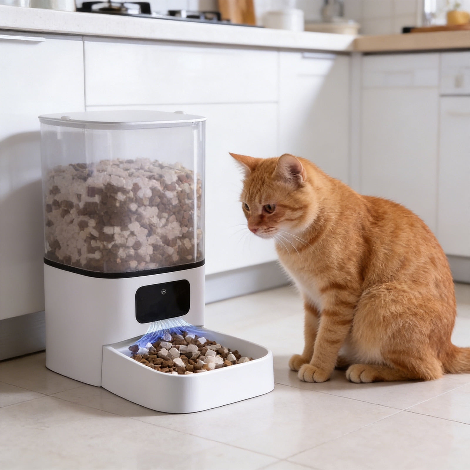 Automatic Cat Dog Feeder 6L Smart Pet Food Dispenser with Timer, Portion Control, Remote App Feeding, Voice and Video