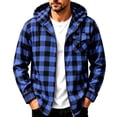 thumbnail image 2 of Plaid Hoodie Jacket for Men Ghalytn Buffalo Check Sweatshirt - Casual Zip Up with Pockets, 2 of 6