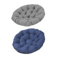 thumbnail image 2 of koolsoo 2 Pcs Coussin de Siège Extérieur Coussins de Chaise Ronds Imperméables Gris Bleu, 2 of 9