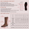 thumbnail image 7 of SheSole Women's Square Toe Cowgirl Cowboy Boots Western Female Brown US 6, 7 of 7