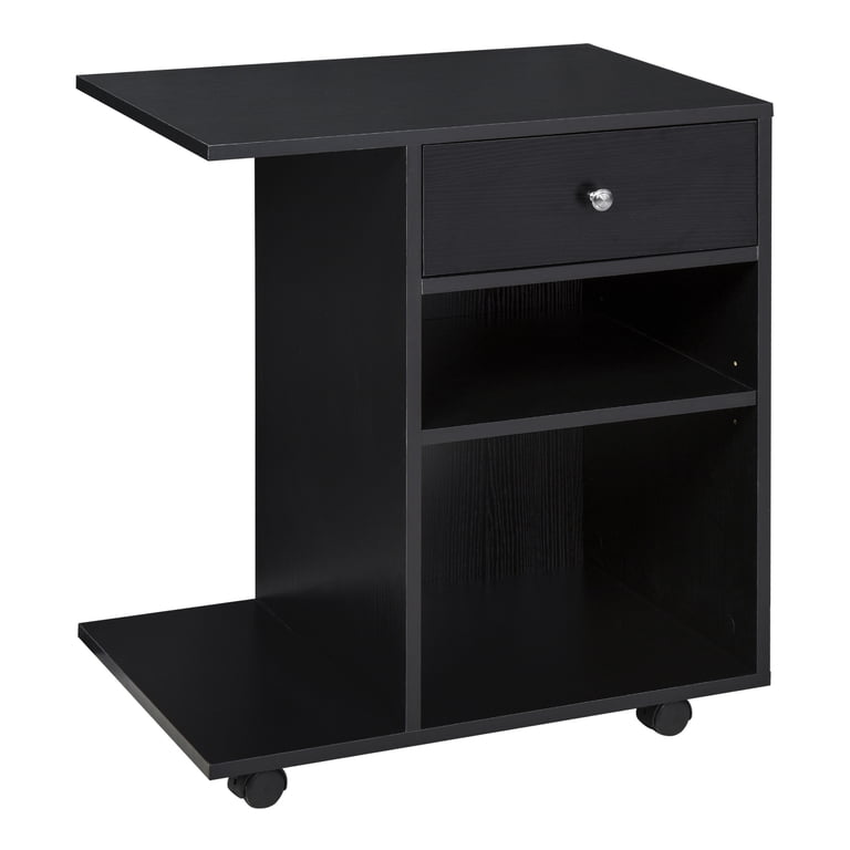 Rolling Printer Stand With 2 Drawers - Under Desk Storage Cart For Printer, Mini Fridge, Or Office Supplies