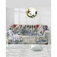 thumbnail image 2 of Blue Bear Christmas Sofa Covers for 3 Cushion Couch, Washable Sectional & L Shape Couch Covers for Dogs/Cats/Kids, Snowflake Xmas Tree Black Plaid Non Slip Sofa Slipcover Futon Cover 71''x150'', 2 of 8