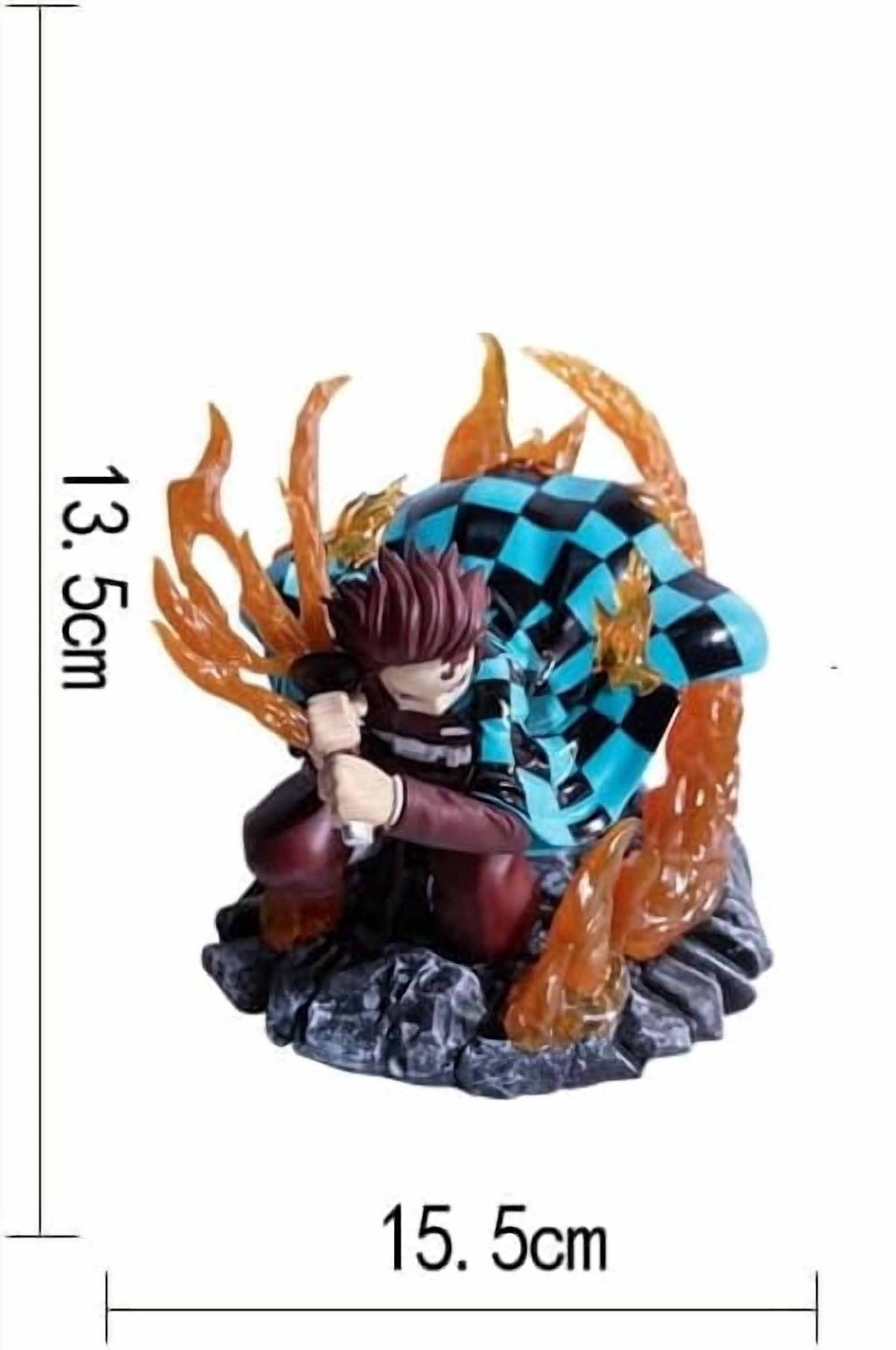 Tanjirou Figure Fighting Flame Kamado Tanjirou Anime Figures 14cm/5.5inch PVC Characters Handicrafts Souvenirs for Anime Fans Gifts