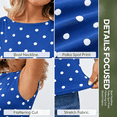 thumbnail image 4 of MOJOGO Fashion Tank Tops for Women Sliming Polka Dot Sleeveless Top Boat Neck Cropped Camisole Casual Summer Outfits, 4 of 5
