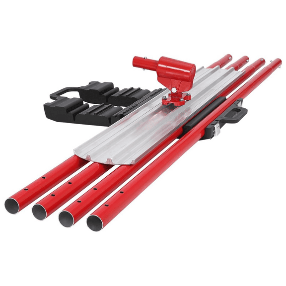 Bull Float Kit,48"x8" Magnesium Concrete Finishing Float with Round End & 4 Handles, Aluminum Alloy Bull Float Bracket, Professional Cement Tool for Concrete Smoothing and Leveling