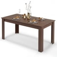 thumbnail image 1 of Costway 63" Dining Table Rectangular Modern Kitchen Table For 6 People Home Furniture Walnut, 1 of 9