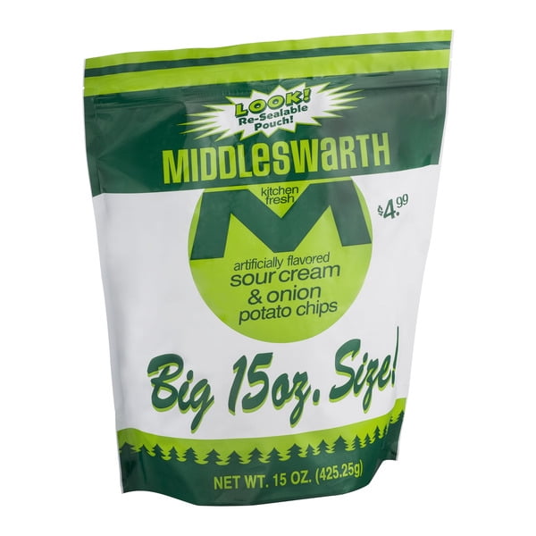 Middleswarth Chips, Sour Cream & Onion, 14Ounce (Pack of 2) Walmart