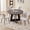 Beige, variant on Dining Chairs Set of 4, Modern Synthetic Leather Upholstered Kitchen Chairs with Ergonomic Seat Metal Legs for Dining Living Room Home, Grey