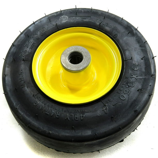 Wheel Caster Assembly 9x350x4 4ply John Deere (Yellow)