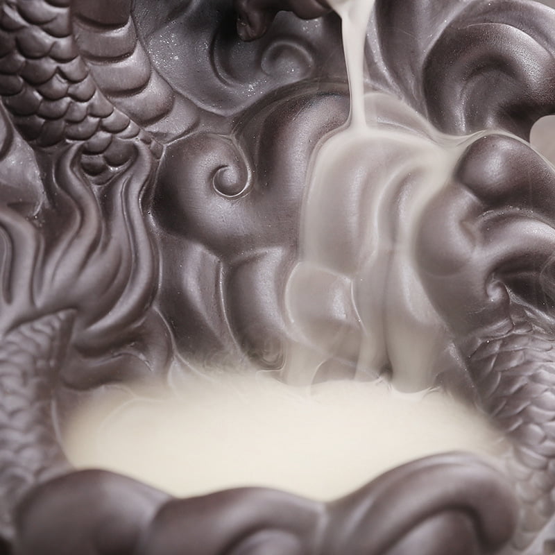 Auspicious Elephant Dragon Backflow Incense Burner Creative High Mountain Flowing Water Incense Holder Burner for Home Teahouse Study Room