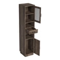 thumbnail image 3 of Hury Multi-Storage Wood Tower Cabinet, Reclaimed Oak, 3 of 13