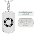 thumbnail image 2 of To My Wife  Soccer Ball Monogram Stainless Steel or 18k Gold Premium Swivel Dog Tag Keychain, 2 of 16