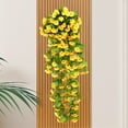 thumbnail image 6 of Yellow Hanging Flowers Artificial Decorations Silk Faux Hanging Plants Faux Hanging Hanging Artificial Flowers Yellow 33.46 Inches, 6 of 7