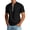 Black-2, variant on Mens T-Shirts with Zip Summer Plain V Neck Short Sleeve Dress Shirts Casual Tops