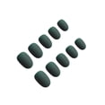 thumbnail image 3 of Uñas postizas de ataúd esmerilado Seitruly 24 piezas cabeza redonda pequeña acrílicas 3aguacate negro verde, 3 of 4