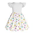 thumbnail image 6 of MKOSPLRT Toddler Tutu Dress Girls Ruffle Tulle Dresses Cute Summer Party Princess Sundress Easter Print A-line Mini Dresses Light Blue 5-6 Years, 6 of 7
