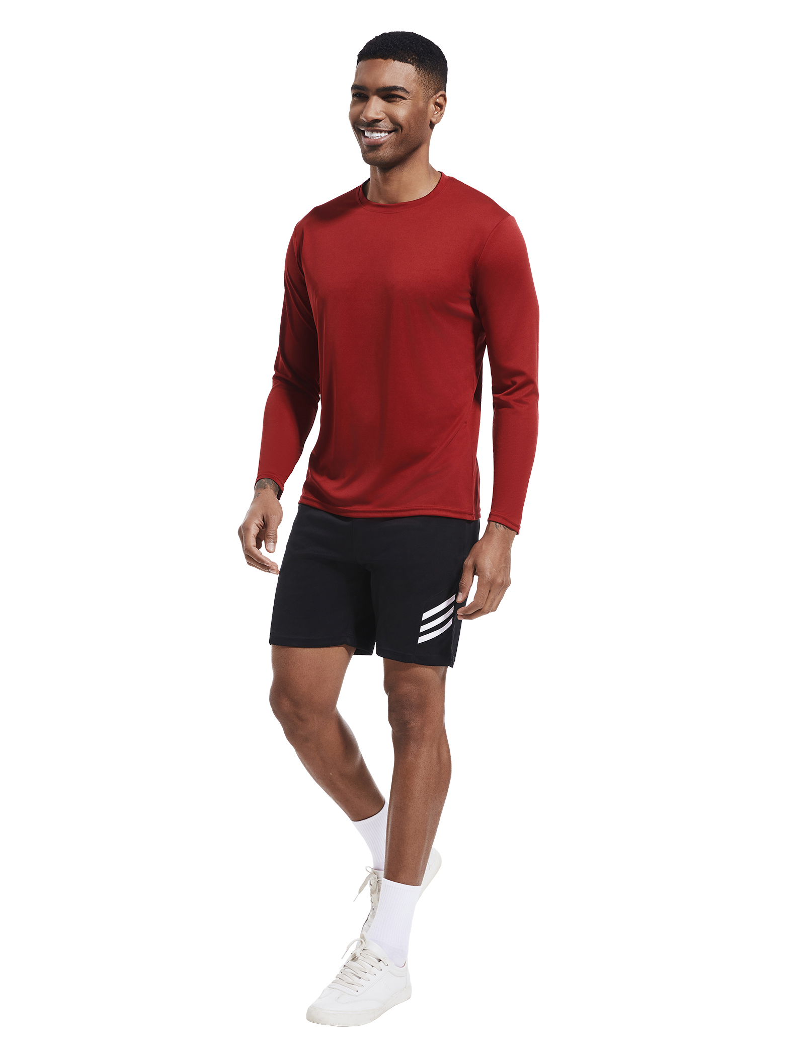 TELALEO Men's Long Sleeve Moisture-Wicking Tee, 5-Pack photo 2