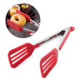 thumbnail image 3 of Slotted Flipper Tongs, Cooking Tongs,BBQ Tongs,Stainless Steel Kitchen Silicone Serving Tongs,Heat Resistant Meat Turner Spatula Tongs Fish Tongs with Locking Handle Joint, 1 Pcs, 10.59x2.28", 3 of 6