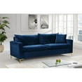 thumbnail image 3 of Pemberly Row Modern Upholstered Velvet Sofa in Navy - 81.5"W x 33.5"D x 33"H, 3 of 7