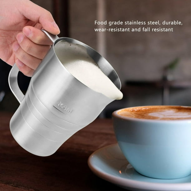 Jarra para espumar leche y café de 900 ml jarra para cocinar al de acero inoxidable 304 jarra para espumar leche con medida incorporada y para espuma de leche Latte ANGGREK Otros