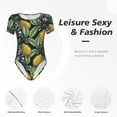 thumbnail image 5 of Lsque Citrus Fruits Elegant Lemons Women's Crew Neck Short Sleeve Bodysuit Basic T Shirts Tops Onesie Adult Cute Pajama-X-Large, 5 of 8