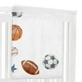 thumbnail image 3 of Sweet Jojo Designs Watercolor Sports Theme Boy Fleece Milestone Baby Blanket Set 3 Piece, 3 of 6