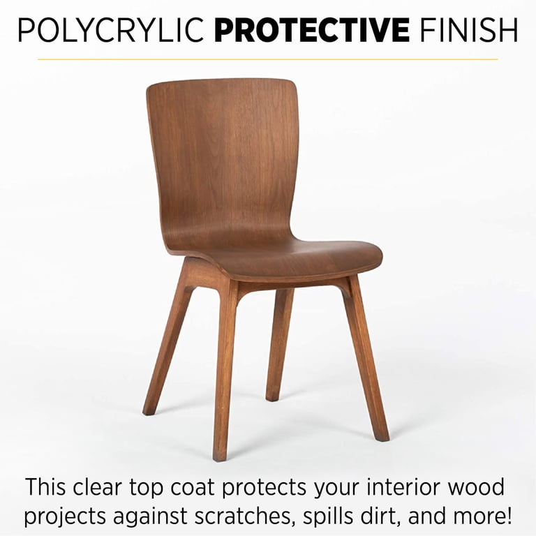 Minwax Polycrylic Protective Finish, Clear Semi-Gloss 1/2-Pint photo 5