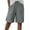 Gray, variant on Women Wide Leg Cotton Shorts Elastic Waist Drawstring Side Slit Buttons Shorts Trendy Casual Work Sky Blue M