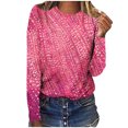 thumbnail image 2 of Hauts à Manches Longues pour Femmes T-Shirts Imprimés Décontractés Amples à Col Rond à Manches Longues Hauts Blouse T-Shirts à Manches Longues pour Femmes T-Shirts Longs pour Femmes Blouses à Manches Longues pour Femmes, 2 of 4
