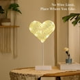 thumbnail image 4 of Vorkoi Love Heart Table Lamps Warm White LED Night Light Battery & USB Operated Creative Desk Lamp Mood Light for Wedding Home Bedroom Party Decoration, 4 of 7