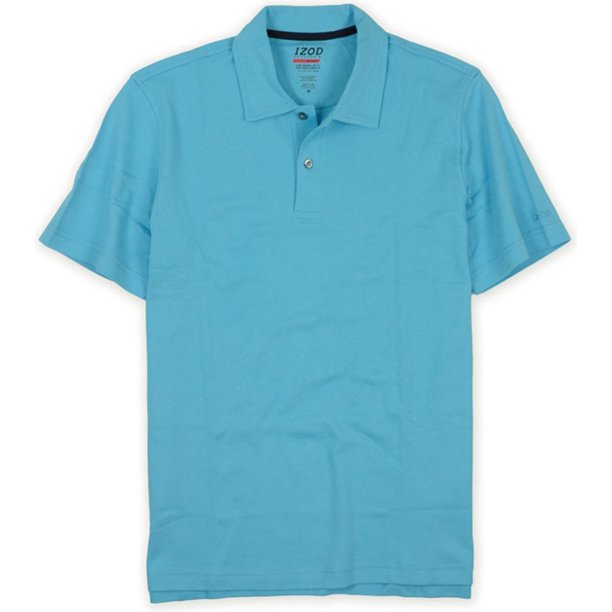 IZOD Polo de rugby para hombre Basix Sun Control Upf 15, azul, mediano IZOD polo, rugbi